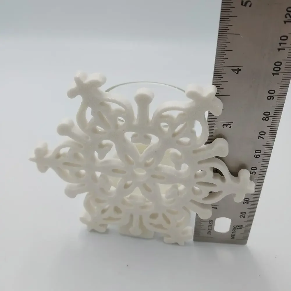 Yankee Candle Sparkle Snowflake Votive Candle Holder‎ 1157428 Vtg